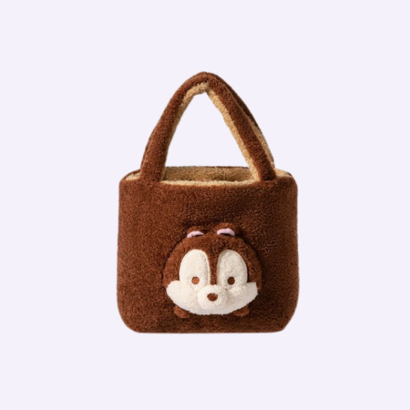 Bolsa pelúcia - Tico e Teco (Reversível - dupla face)